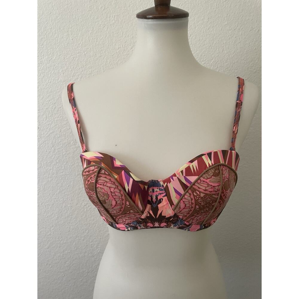 Maaji Swim Bikini Top Multicolor Print Swimwear Beach Summer